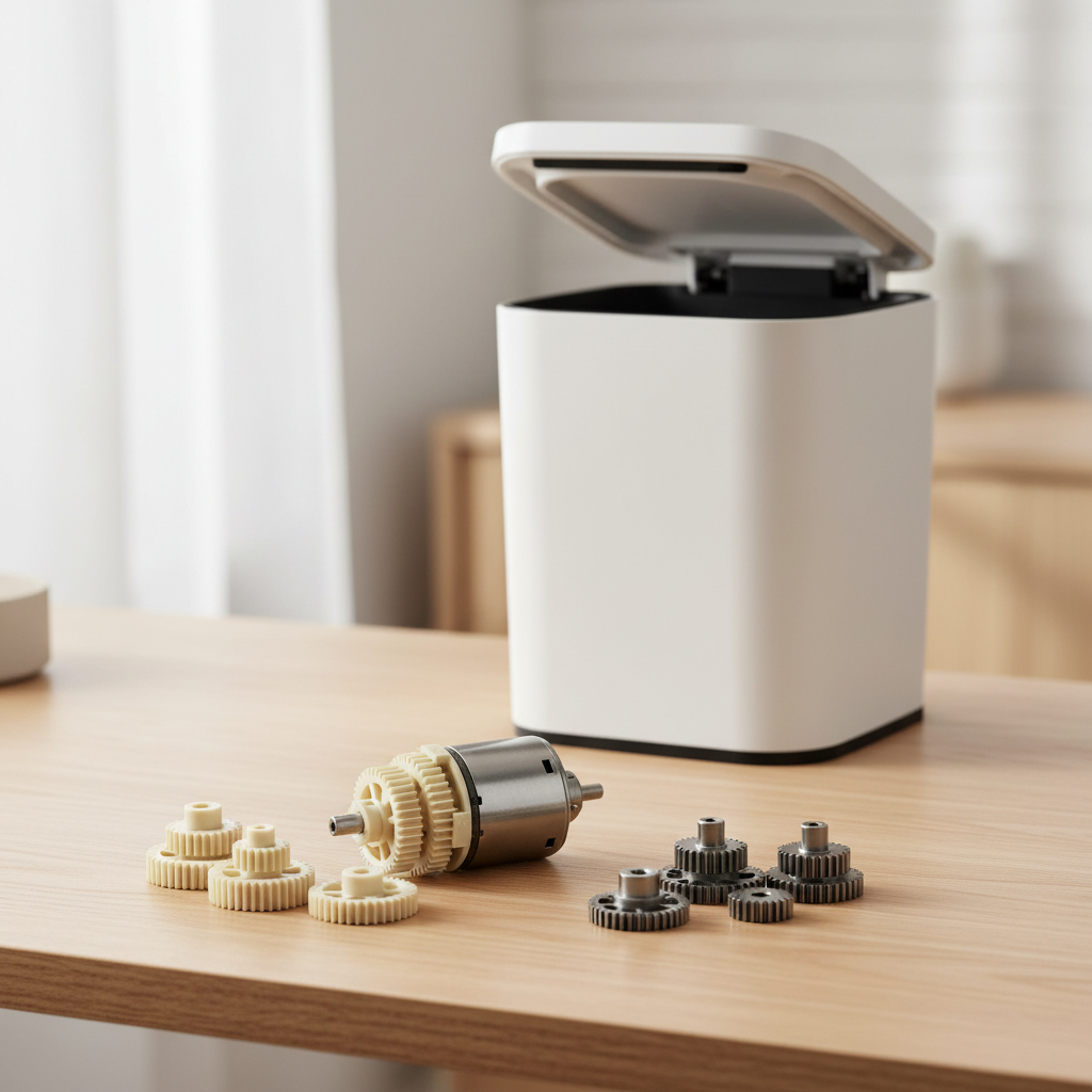 Comparison: Plastic vs. Metal Gears in Lid Motors: Choosing the Right Drive for Your Smart Bin